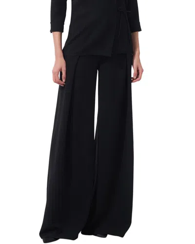 Carolina Herrera High-waist Wide Leg Pleated Pant In Black