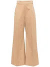 Carolina Herrera High-waist Wide-leg Trousers In Neutrals