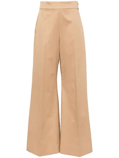 Carolina Herrera High-waist Wide-leg Trousers In Neutrals