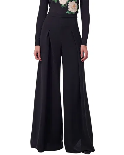 CAROLINA HERRERA HIGH-WAIST WIDE LEG WOOL-BLEND PANT
