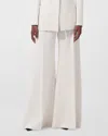 Carolina Herrera High-waist Wool-blend Wide-leg Pants In Ivory