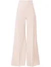 Carolina Herrera High-waist Wide Leg Wool-blend Pant In White