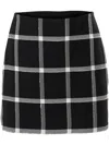 Carolina Herrera High-waisted Checked Miniskirt In Black