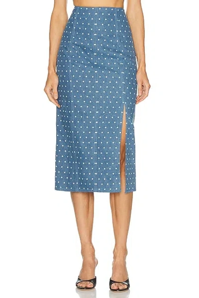 Carolina Herrera High Waisted Midi Skirt In Brown