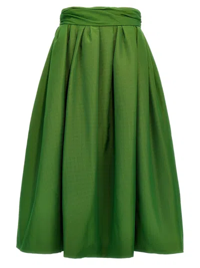 Carolina Herrera High-waisted Midi Skirt With Structured Waistband