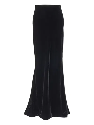 CAROLINA HERRERA HIGH-WAISTED VELVET SKIRT