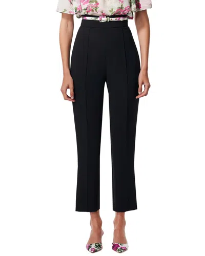 Carolina Herrera High Waisted Wool-blend Skinny Pant In Black
