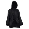 Carolina Herrera Hooded Jacket In Black Polyester In Black