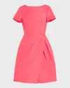 Carolina Herrera Icon Bateau Neck Short-sleeve Dress In Pink