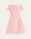 Carolina Herrera Icon Bateau Neck Short-sleeve Dress In Pink