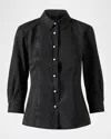 Carolina Herrera Icon Blouse With Pearly Buttons In Black