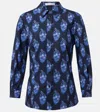 Carolina Herrera Bouquet-print Button-down Icon Blouse