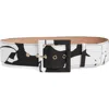 Carolina Herrera Icon Floral Print Belt In Black/white