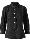 Carolina Herrera Icon Blouse With Pearly Buttons In Black
