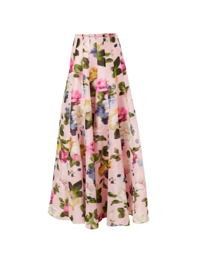 Carolina Herrera Iris Floral-print Trousers In Multi