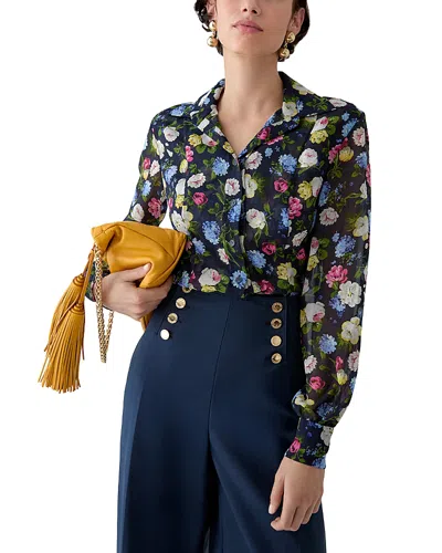 Carolina Herrera Isabella Silk Shirt In Multi