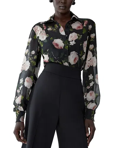 Carolina Herrera Isabella Silk Shirt In Multi