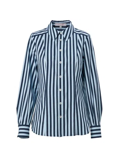 Carolina Herrera Isabella Striped Shirt In Blue
