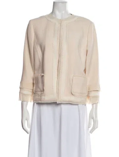 Pre-owned Carolina Herrera Jacket In Neutrals