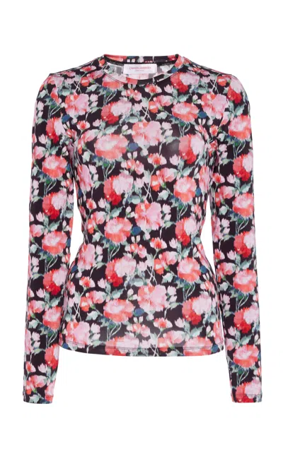 Carolina Herrera Jersey Top In Multi