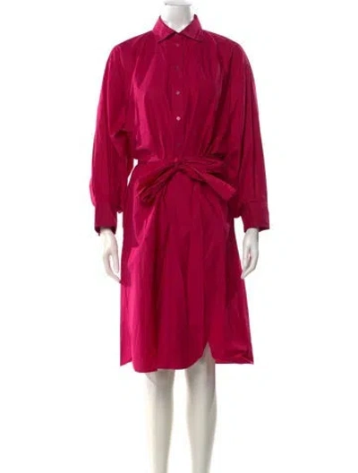 Pre-owned Carolina Herrera Knee-length Dress In Red