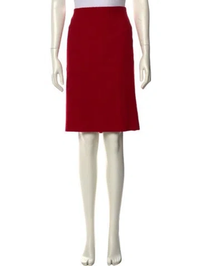 Pre-owned Carolina Herrera Knee-length Skirt In Red