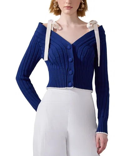 Carolina Herrera Knit Top In 33-brnvy_bright Navy