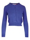 Carolina Herrera Knitted Cardigan In Blue