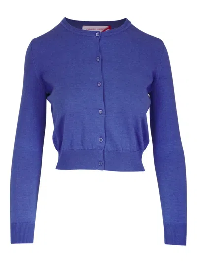 Carolina Herrera Knitted Cardigan In Blue