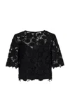 Carolina Herrera Lace Broderie Top In Black