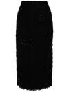 Carolina Herrera Lace-detailing Pencil Skirt In Black