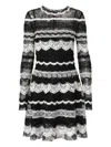 Carolina Herrera Lace-embellished Mini Dress In Black