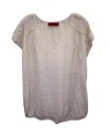 Carolina Herrera Lace-trimmed V-neck Blouse In White Cotton In White