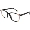 Carolina Herrera Ladies Black Rectangular Eyeglass Frames Ch 0065