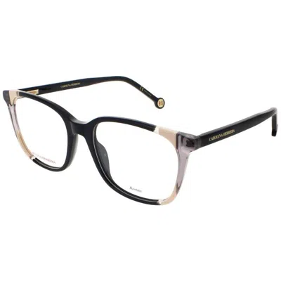 Carolina Herrera Ladies Black Rectangular Eyeglass Frames Ch 0065
