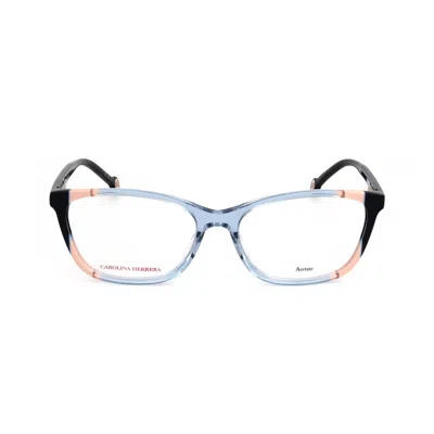 Carolina Herrera Ladies Blue Rectangular Eyeglass Frames Her 0124 In Multi