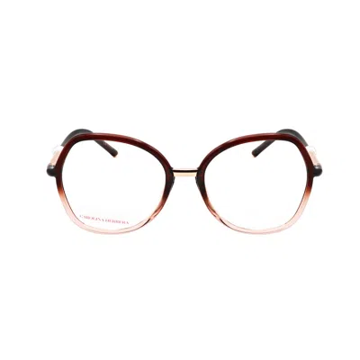 Carolina Herrera Ladies Brown Butterfly Eyeglass Frames Her 0080 In ["white"]