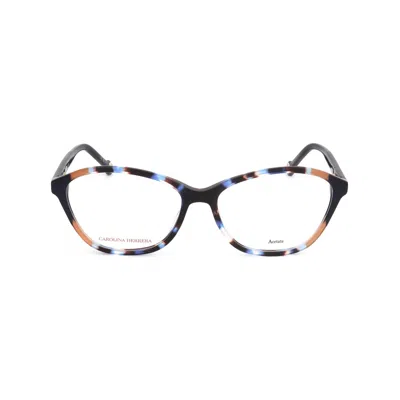 Carolina Herrera Ladies Brown Rectangular Eyeglass Frames Her 0122 In ["white"]