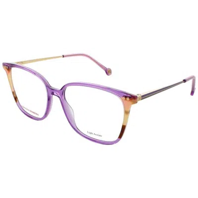 Carolina Herrera Ladies Purple Rectangular Eyeglass Frames Chher01650hkz53 In Multi