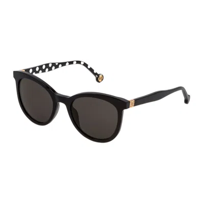 Carolina Herrera Ladies' Sunglasses  She887-520700  52 Mm Gbby2 In Black