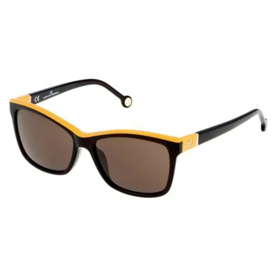 Carolina Herrera Ladies'sunglasses  She598550958 ( 55 Mm) Gbby2 In Brown