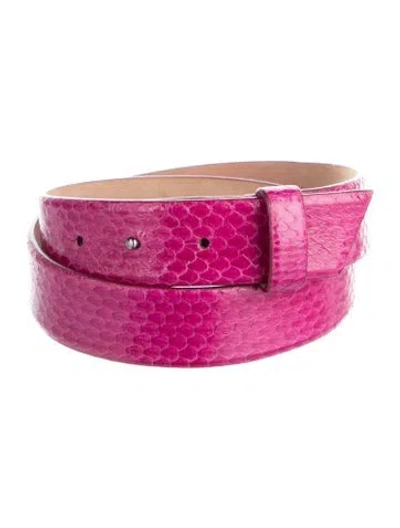 Pre-owned Carolina Herrera Leather Belt In Purple