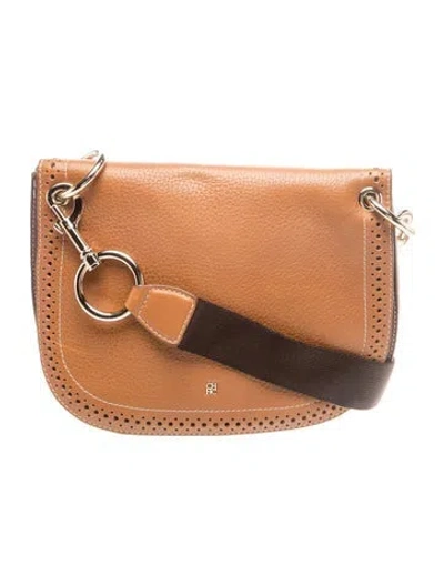 Pre-owned Carolina Herrera Leather Crossbody Bag In Brown