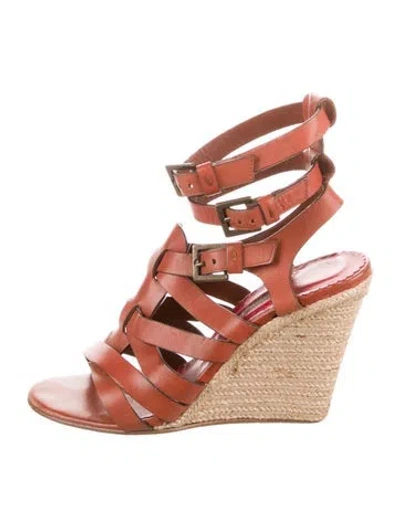 Pre-owned Carolina Herrera Leather Gladiator Sandals In Multi