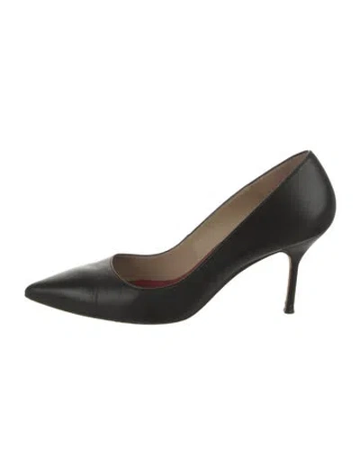 Pre-owned Carolina Herrera Leather Pumps In Black