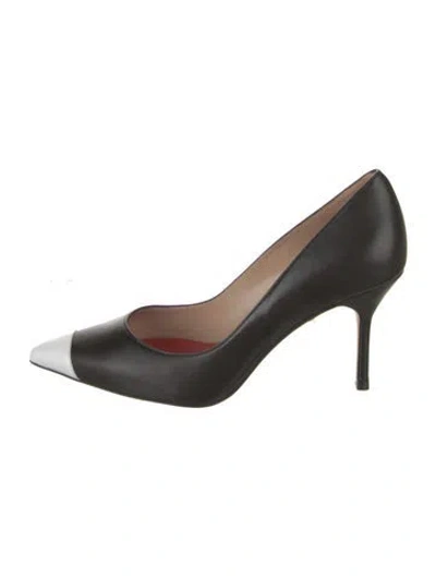 Pre-owned Carolina Herrera Leather Pumps W/ Tags In Black