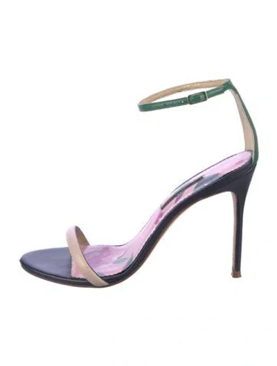 Pre-owned Carolina Herrera Leather Sandals In Multi