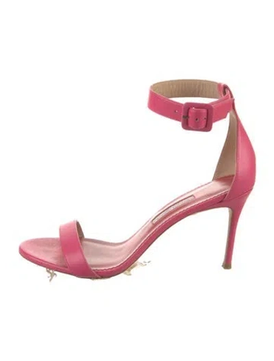 Pre-owned Carolina Herrera Leather Sandals In Pink