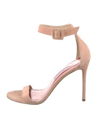Pre-owned Carolina Herrera Leather Sandals In Pink