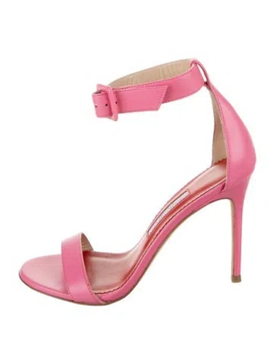Pre-owned Carolina Herrera Leather Sandals In Pink